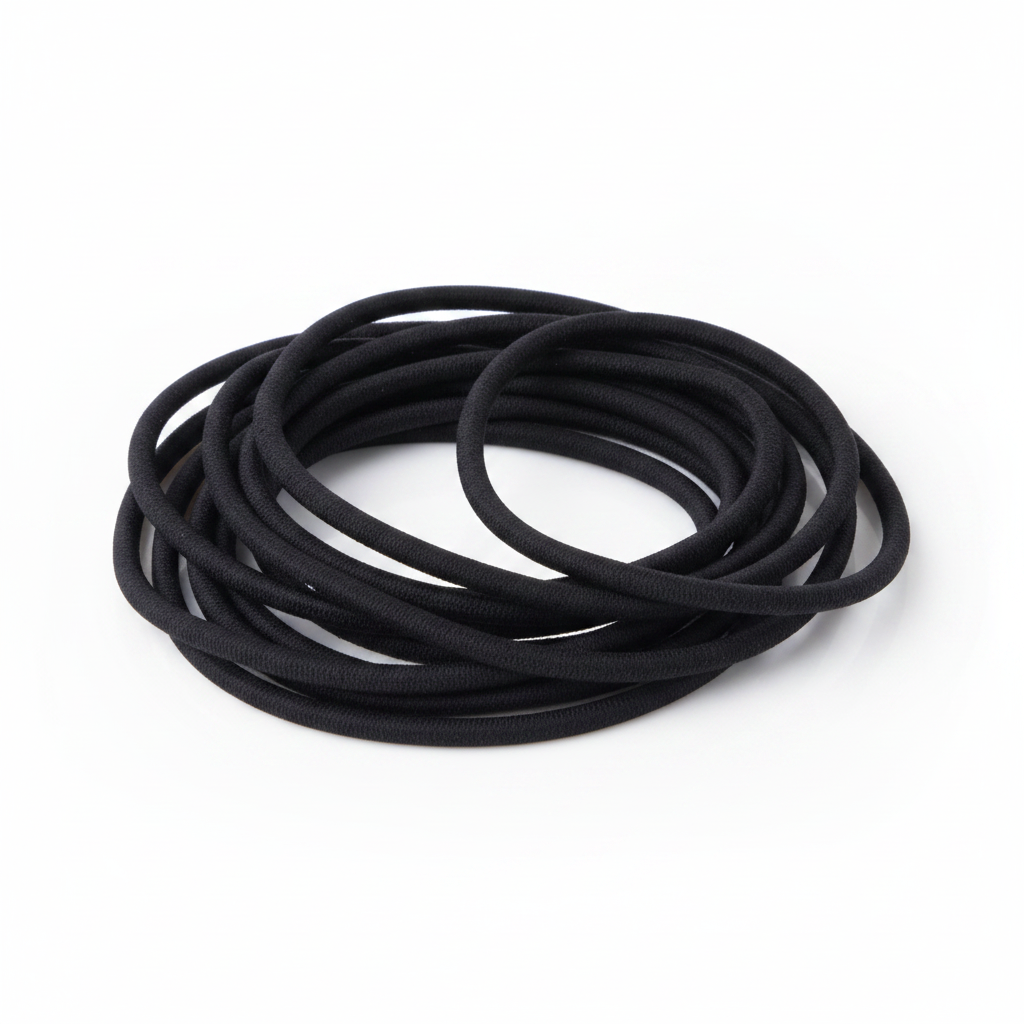 Annie Elastic Hair Ponytailers 10.5 Inch, 16 Count, Black