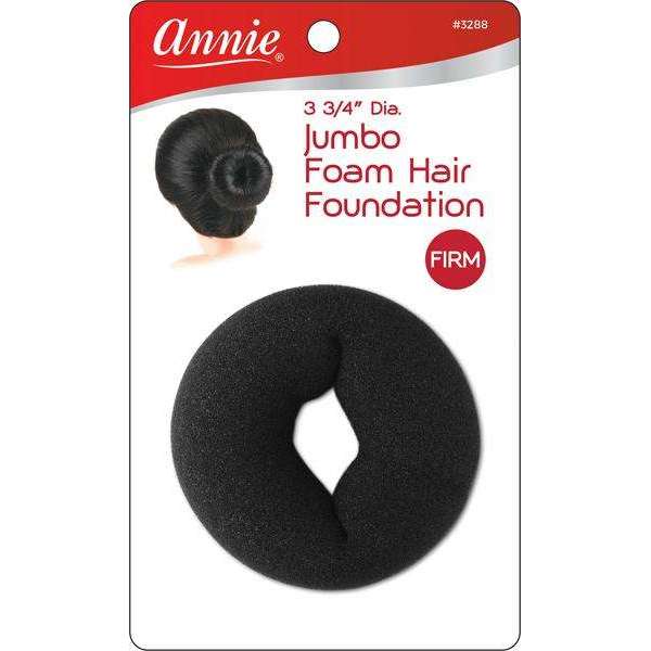 Annie Foam Hair Bun 3 3/4 Inch, 1 Count, Black