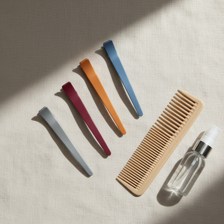 Annie Salon Section Clips 4.6 Inch, 4 Count, Assorted Colors
