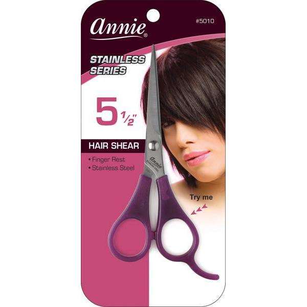 Annie Stainless Steel Hair Shears 5.5 Inch, 1 Count, Assorted Colors