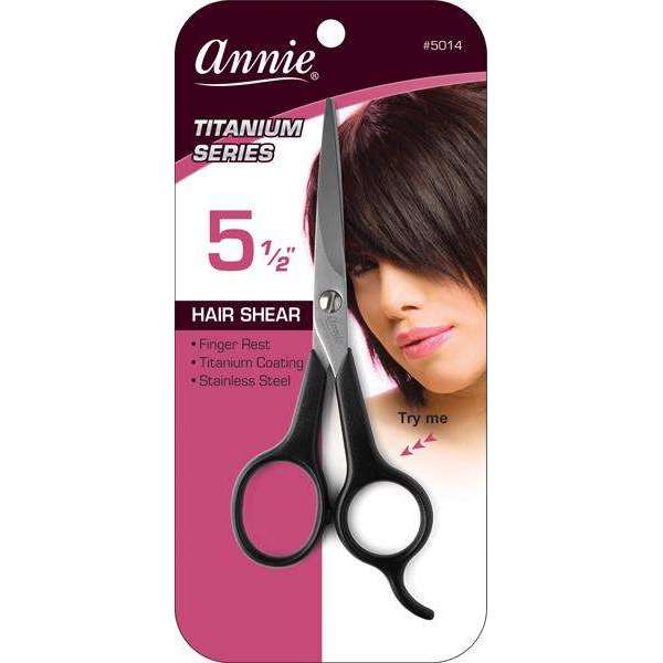 Annie Stainless Steel Hair Shears With Titanium 5.5 Inch, 1 Count, Silver