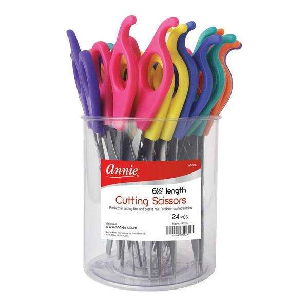 Annie Hair Shears 6.5" 24Ct Asst Color
