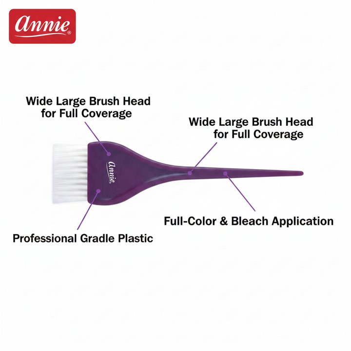 Annie Hair Tint Brush Large, 1 Count, Purple