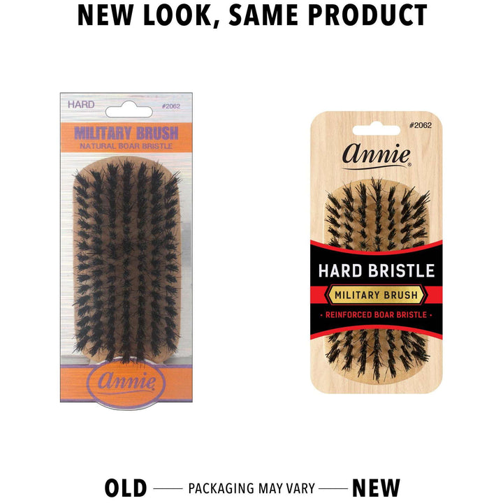 Annie Hard Military Brush Boar & Nylon Bristle, 1 Count, Light brown