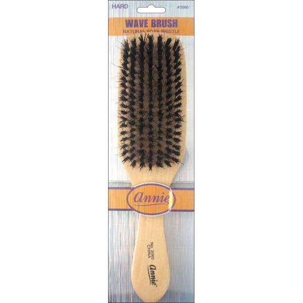 Annie Hard Boar & Nylon Bristle Wave Brush, 1 Count, Light Brown