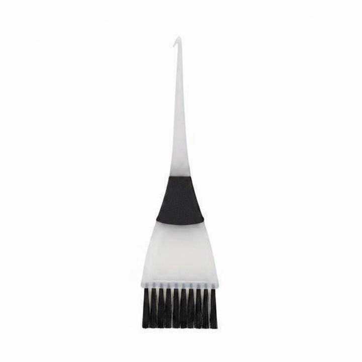Annie Hair Tinting Brush with Hook Tip 2.5 Inch, 1 Count, White & Black