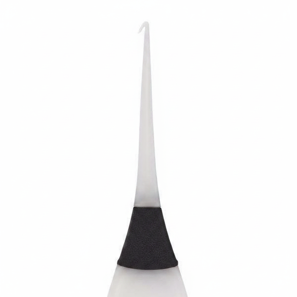 Annie Hair Tinting Brush with Hook Tip 2 Inch, 1 Count, White & Black