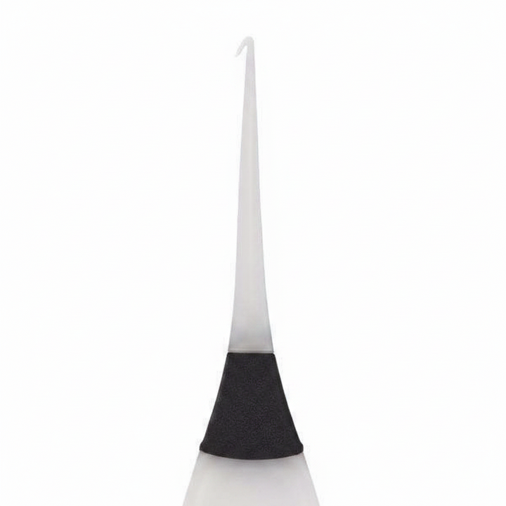 Annie Hair Tinting Brush with Hook Tip 2 Inch, 1 Count, White & Black