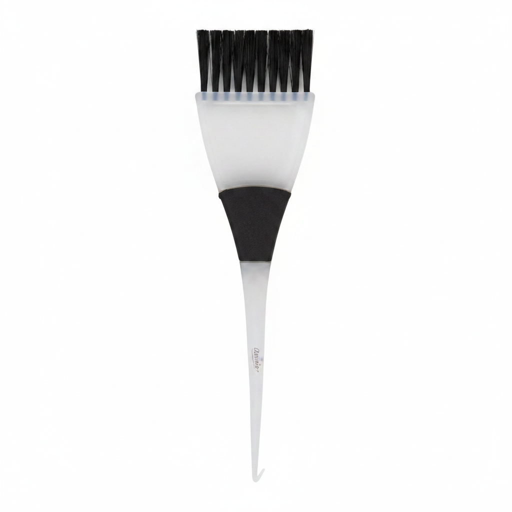 Annie Hair Tinting Brush with Hook Tip 2 Inch, 1 Count, White & Black