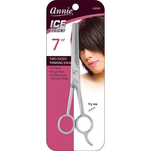 Annie Ice Tempered Stainless Steel Hair Thinning Shears 7 Inch, 1 Count, Silver