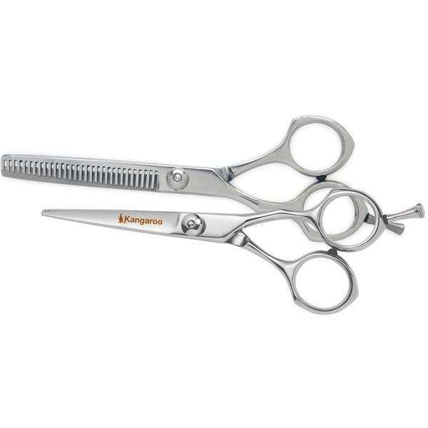 Annie Kangaroo Professional Cutting & Thinning Shears, 2 Piece Set, Silver