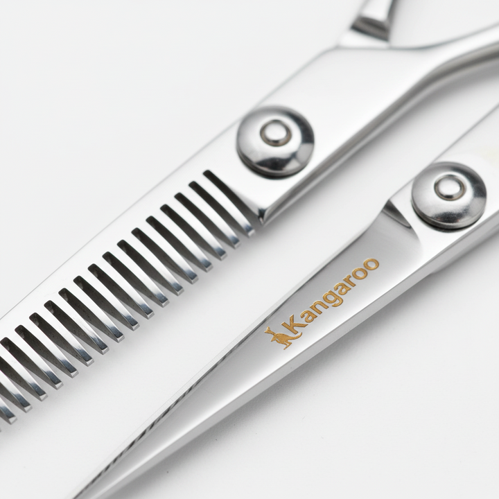 Annie Kangaroo Professional Cutting & Thinning Shears, 2 Piece Set, Silver