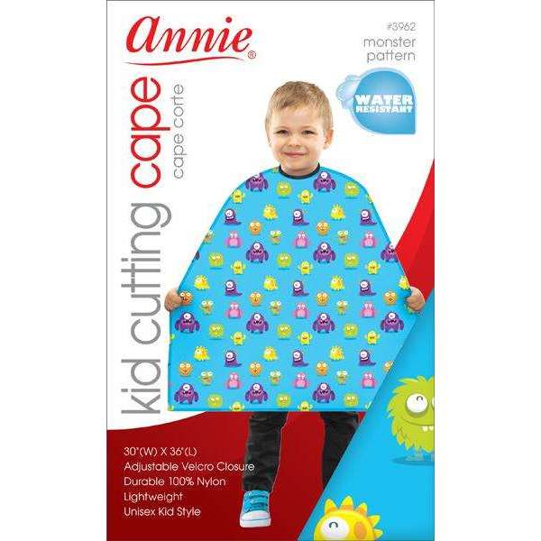 Annie Kids' Cutting Cape, 1 Count, Blue Pattern