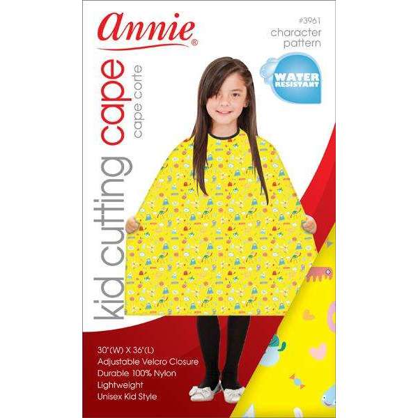 Annie Kids' Cutting Cape, 1 Count, Yellow Pattern