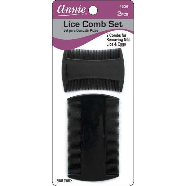 Annie Lice Removal Comb Set, 2 Count, Black