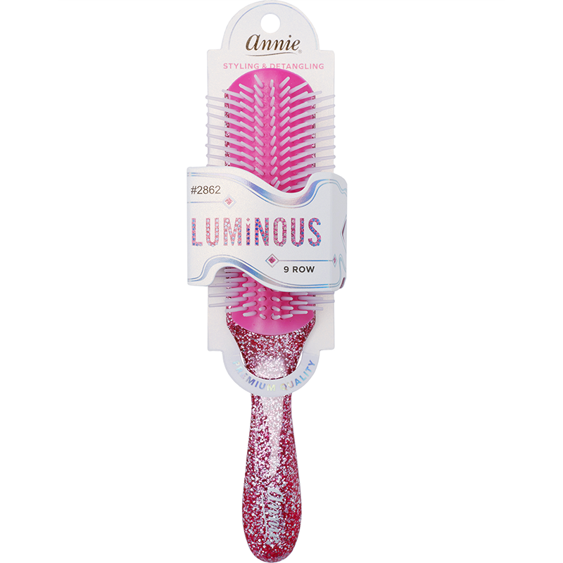 Annie Luminous 9 Row Styling Brush, 1 Count, Assorted Colors