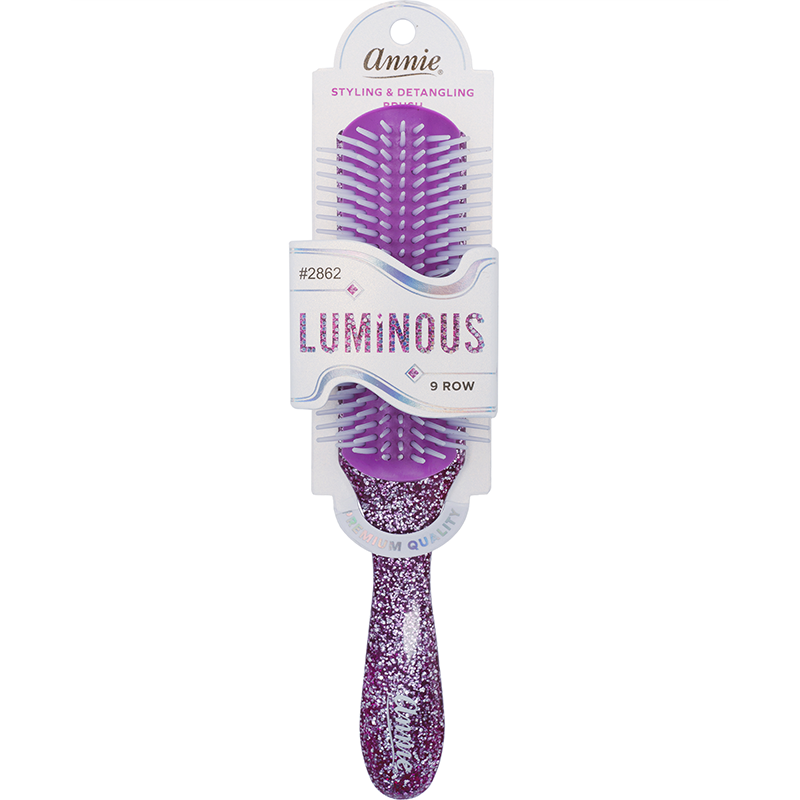 Annie Luminous 9 Row Styling Brush, 1 Count, Assorted Colors