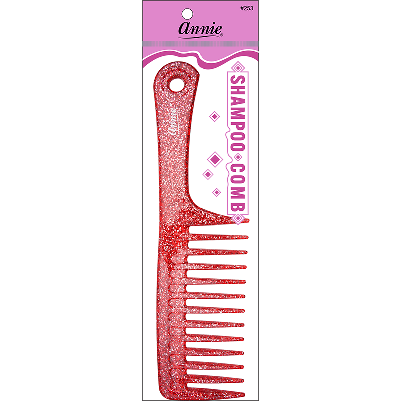 Annie Luminous Shampoo Comb, 1 Count, Assorted Colors