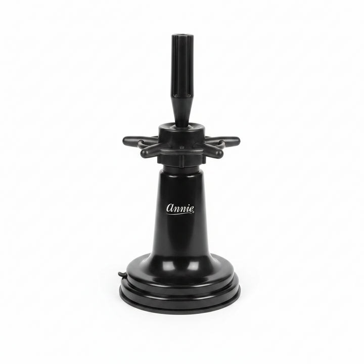 Annie Mannequin Holder with Suction Table Stand, 1 Count, Black