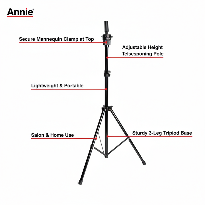 Annie Basic Mannequin Tripod, 1 Count, Black