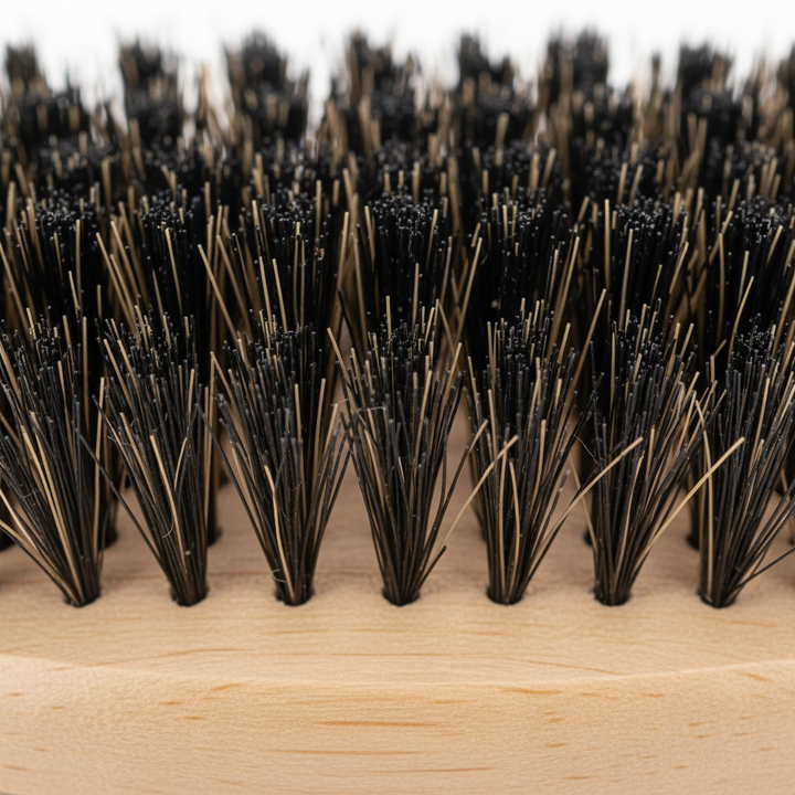 Annie Medium Wooden Wave Brush, Boar & Nylon Bristle, Light Brown