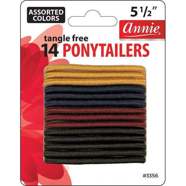 Annie Tangle Free Ponytailers Thick 5 1/2 Inch, 14 Count, Assorted Color