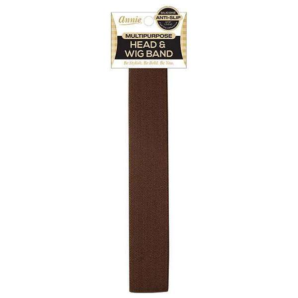 Annie Non-Slip Head and Wig Band 3cm, 1 Count, Dark Brown