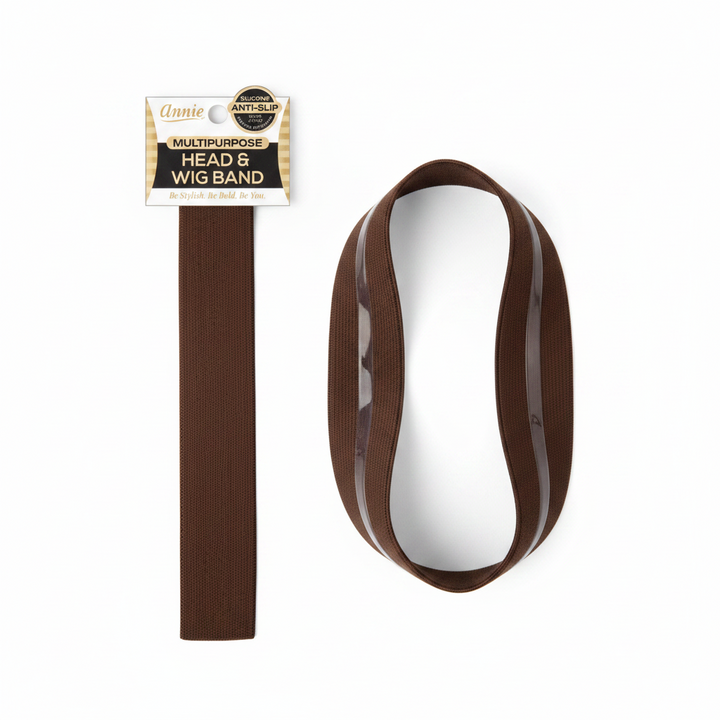 Annie Non-Slip Head and Wig Band 3cm, 1 Count, Dark Brown