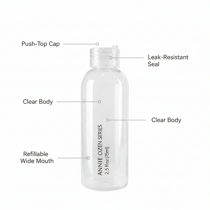 Annie Ozen Series Push Top Travel Bottle 2.5Oz