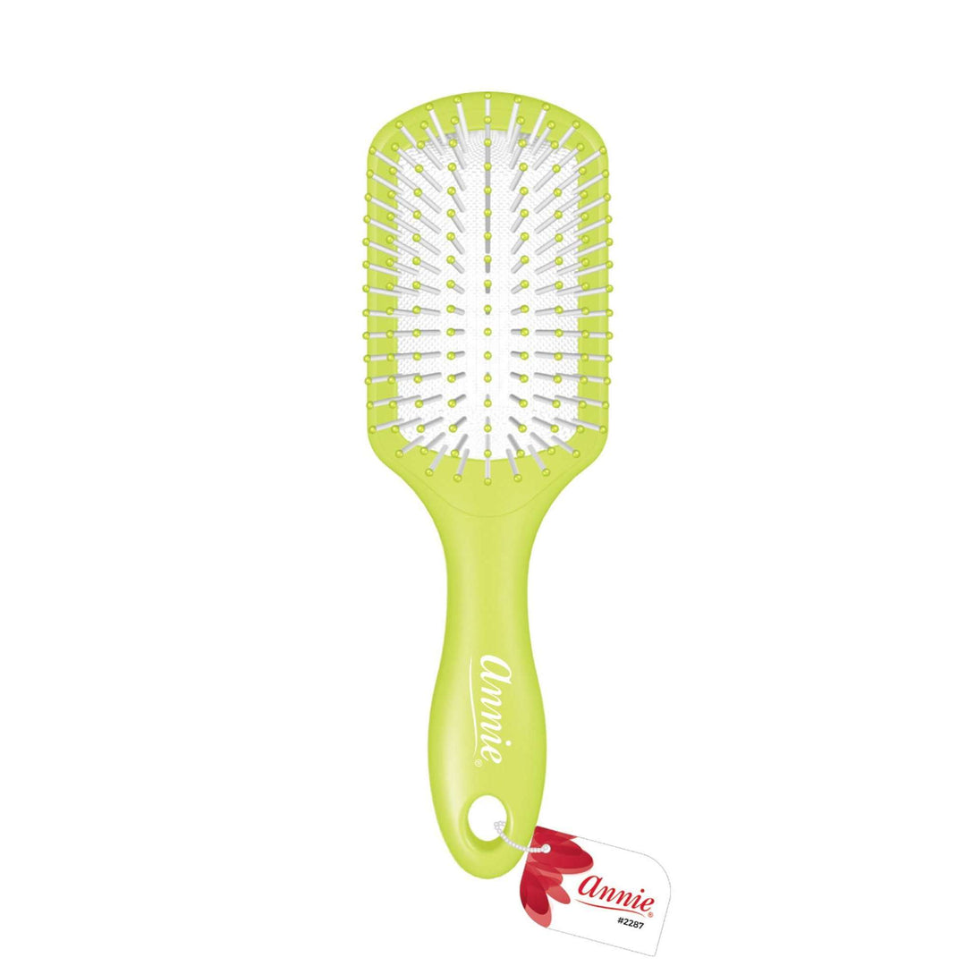 Annie Pastel Paddle Brush, Ball-Tipped Bristles, Yellow