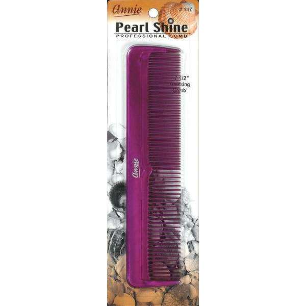 Annie Pearl Shine Dressing Comb 7 1/2 Inch, 1 Count, Assorted Color