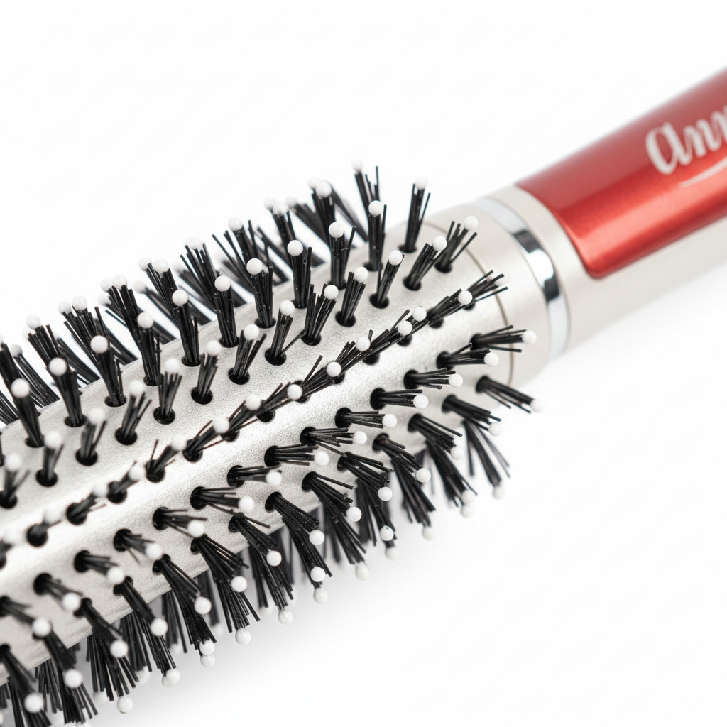 Annie Pearly Round Curling Brush, 1 Count, Red