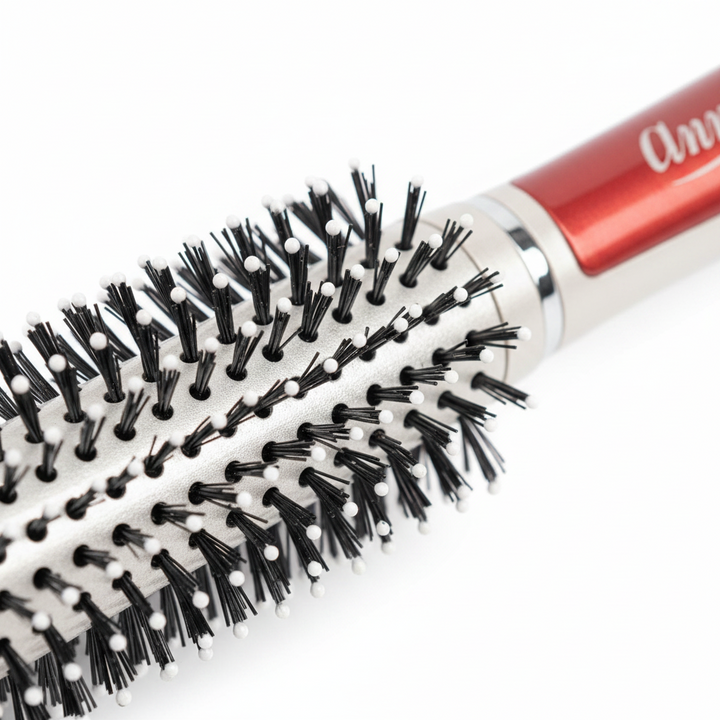Annie Pearly Round Curling Brush, 1 Count, Red