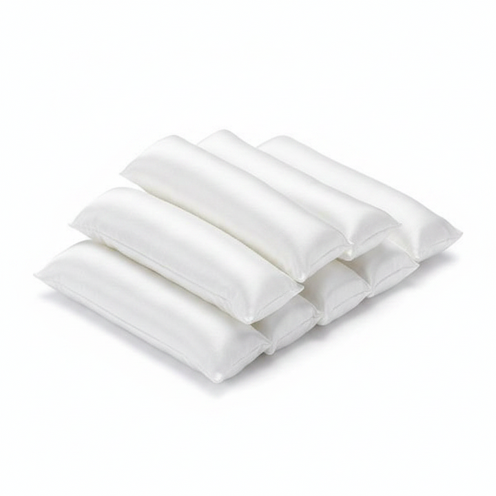 Annie Silky Satin Pillow Soft Hair Rollers, 10 Count, White