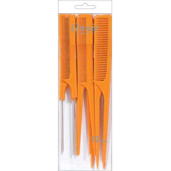 Annie Pin & Rat Tail Comb Set, 12 Count, Bone