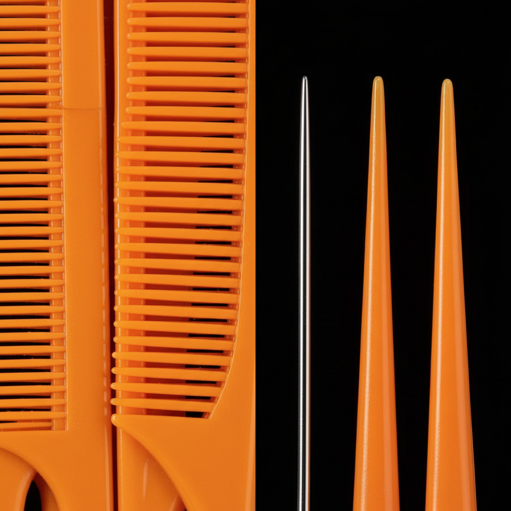 Annie Pin & Rat Tail Comb Set, 12 Count, Bone