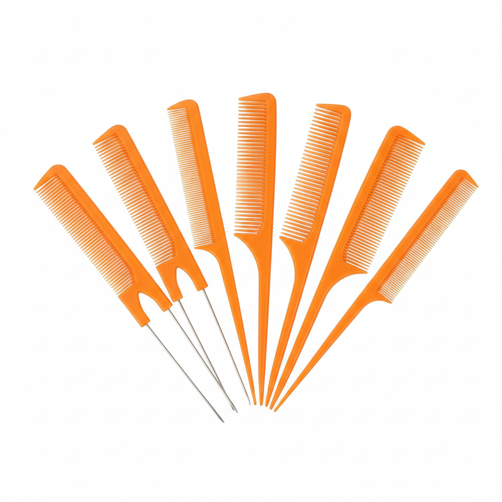 Annie Pin & Rat Tail Comb Set, 12 Count, Bone