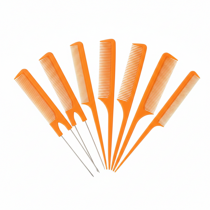 Annie Pin & Rat Tail Comb Set, 12 Count, Bone