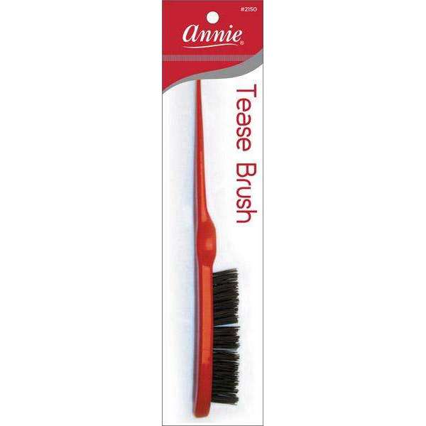 Annie Plastic Tease Brush with Pointed Tip, 1 Count, Red