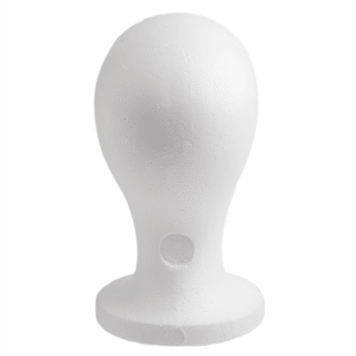 Annie Polystyrene Foam Wig Head Tall 10.5 Inch, 1 Count, White