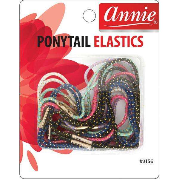 Annie Ponytail Elastics Large, 18 Count, Assorted Colors