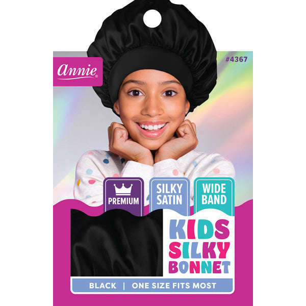 Annie Premium Kids Silky Wide Edge Bonnet, 1 Count, Assorted Colors