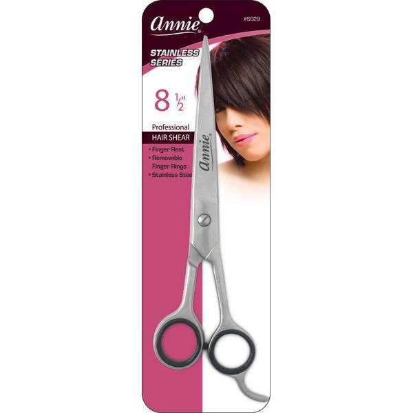 Annie Ice Tempered Stainless Steel Hair Shears 8.5 Inch, 1 Count, Silver