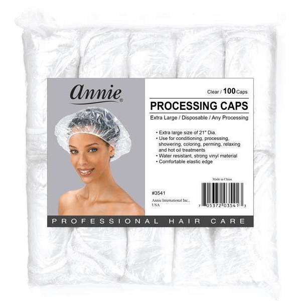 Annie Processing Caps X-Large, 100 Count, Clear
