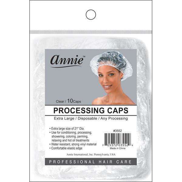 Annie Processing Caps X-Large, 10 Count, Clear