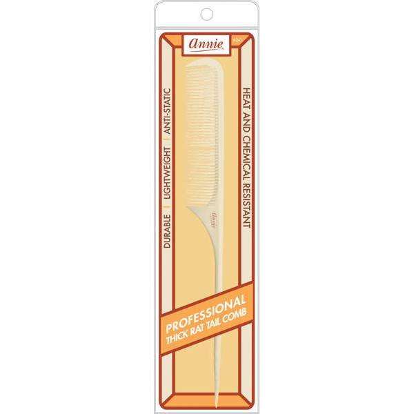 Annie Professional Thick Rat Tail Comb, 1 Count, Bone
