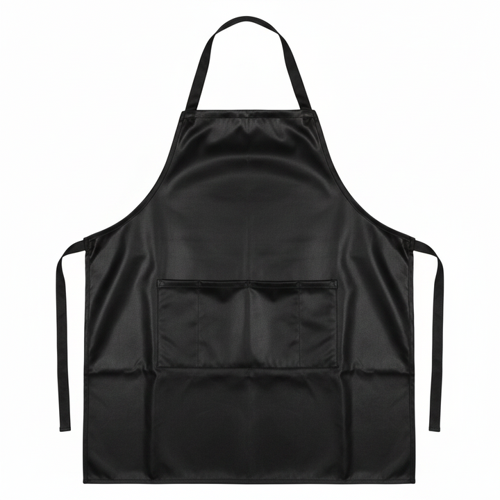 Annie Reversible Stylist Apron Waist-Tie String, 1 Count, Black & Silver