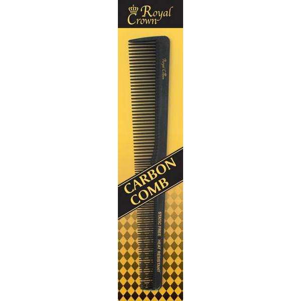 Annie Royal Crown Series Carbon Barber Comb 7 Inch, 1 Count, Black