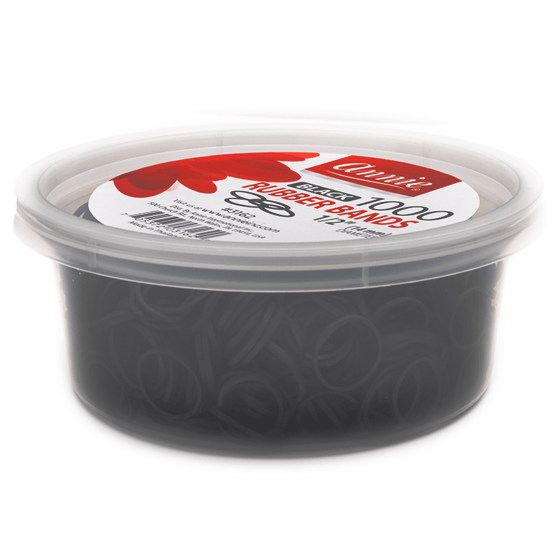 Annie Hair Rubber Bands 14mm, 1,000 Count, Black