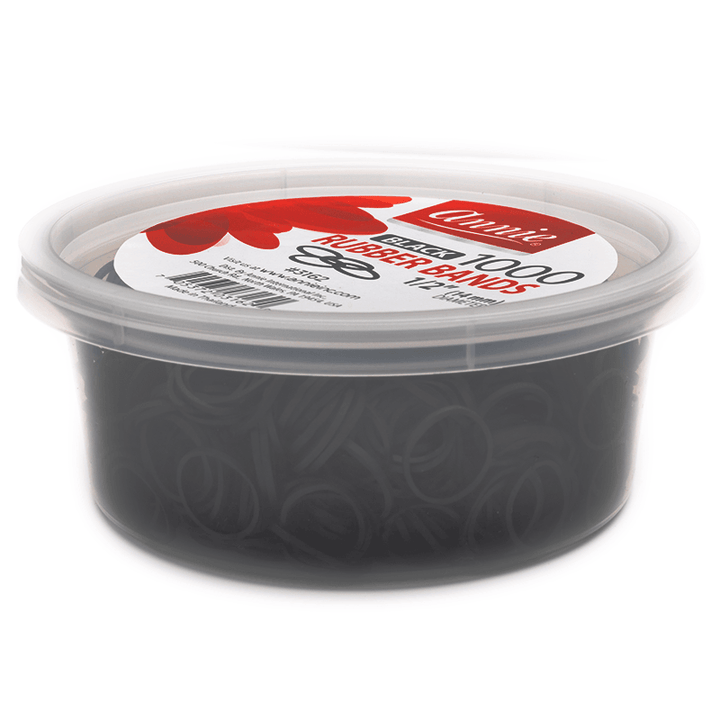 Annie Hair Rubber Bands 14mm, 1,000 Count, Black